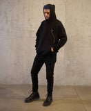 Cotton Black Embroidered Hoodie + Traditional Barjees Board Game / Stitched Hoody