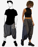 Embroidered Harem Pants Grey - Rooty Loop - (Limited Edition - 35 pcs.)