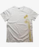Embroidered Cotton White T-shirt / Stitched Art on T-shirt