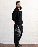 Cotton Black Embroidered Harem Pants + Traditional Barjees Board Game / Stitched Sarouel